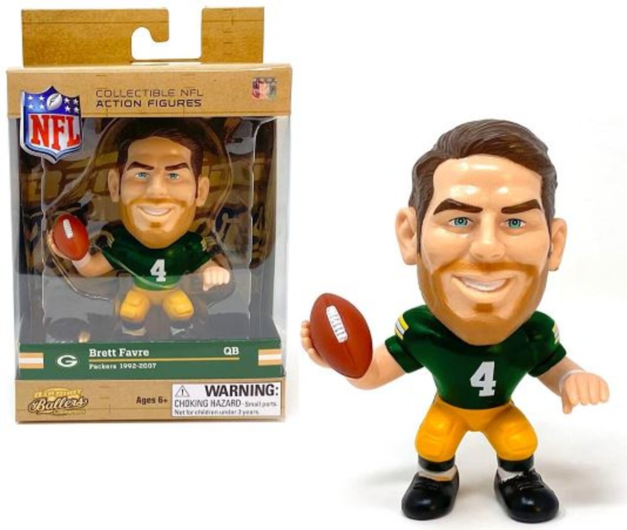 Brett Favre Green Bay Packers NFL Legends Big Shot Ballers 5" Figure
